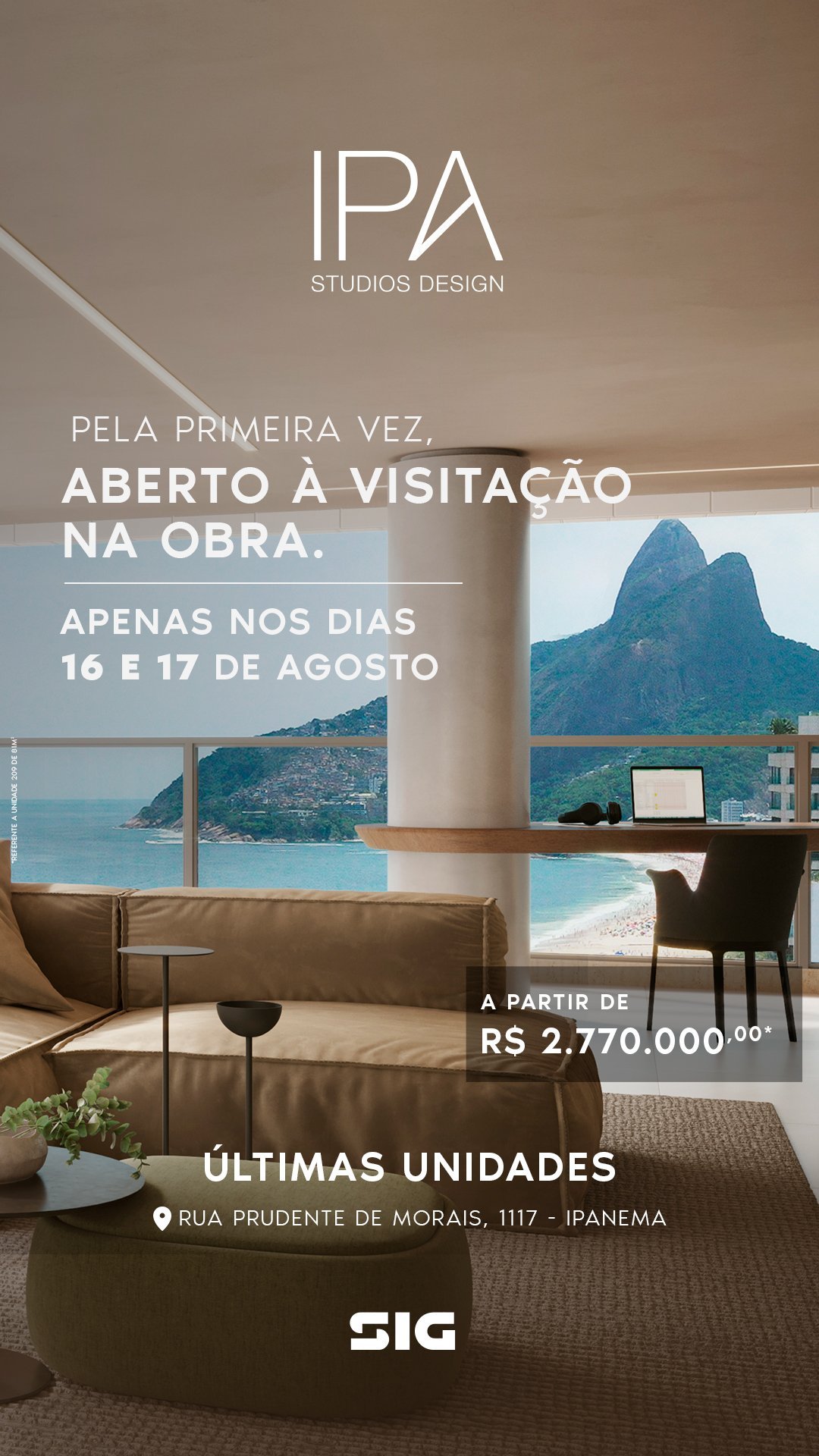 IPA STUDIOS DESIGN – Lançamento Sig Ipanema - empreendimento